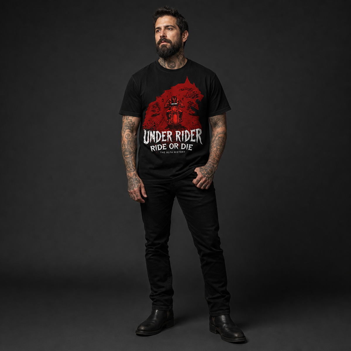 Camiseta Alpha Race — modelo, frente