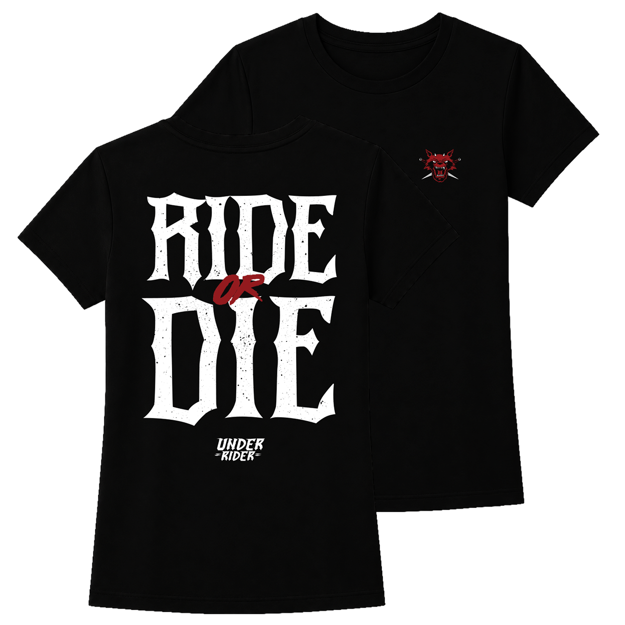 Baby Look Ride or Die frente e verso